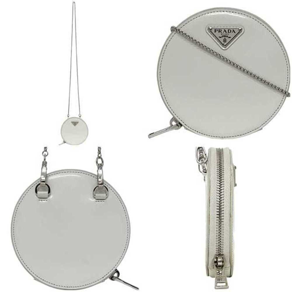 PRADA White Leather Pochette Shoulder Bag - Picture 3 of 11